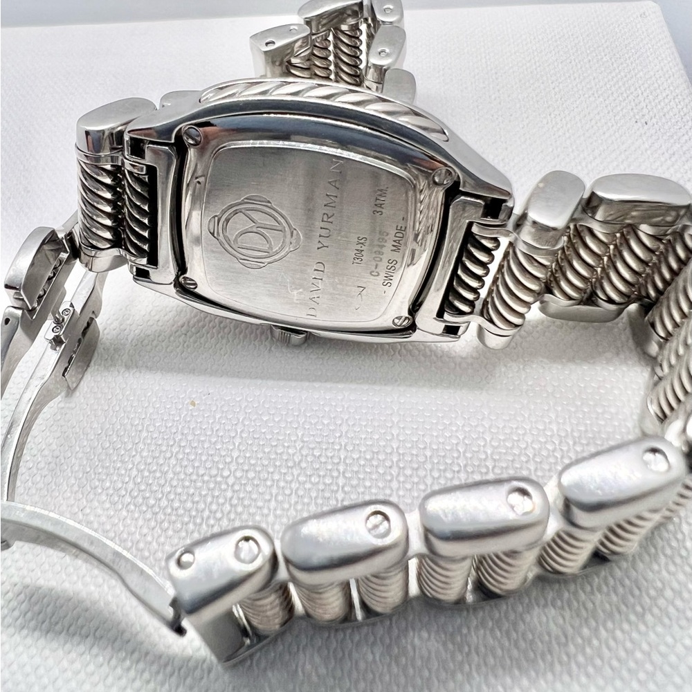 David Yurman Thoroughbred Diamond Sterling Silver & Stainless Steel Watch - Picture 7 of 9